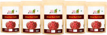 90's MILL Dried Red Chilli / Sabut Tikha Laal Mirch / Sukhi Guntur Laal Mirch-80Gx5Pk