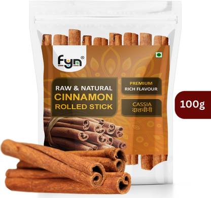 FYN Cassia Cinnamon / Dalchini Sticks (100g) - Strong Flavour & Aroma