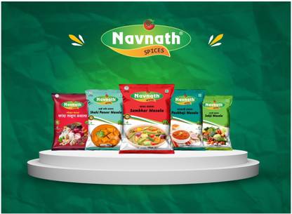 Navnath Kanda Lasun Masala500gm Sambhar Pav-Bhaji Sabji Shahi Paneer Masala 100gm Each