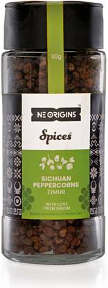 NE Origins Sichuan Peppercorns (Traditional Timmur, Dark Brown peppercorns from Sikkim)