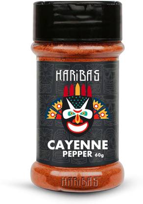 HARIBAS Cayenne Pepper 60g - Easy to Store Shaker Jar - Cayenne Pepper 60g