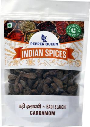 PEPPER QUEEN Black Cardamom Whole (Badi Elaichi Sabut)
