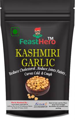 Feasthero Kashmiri Garlic (Lehsun)|Himalayan Single Clove Garlic|Snow Mountain|( 50g )