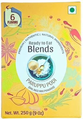 6FLAVORS Paruppu Podi Rice Mix Powder | Healthy & Tasty Instant Powder | No Preservatives