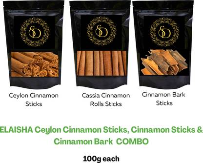 SD Srilankan Ceylon Cinnamon Stick, Cinnamon Roll & Cinnamon Bark Cinnamon Combo