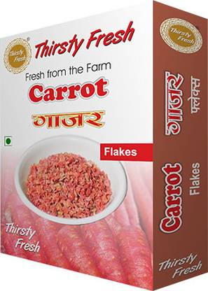 Thirsty Fresh Carrot Flakes – Dehydrated Ready to Use for Kitchen