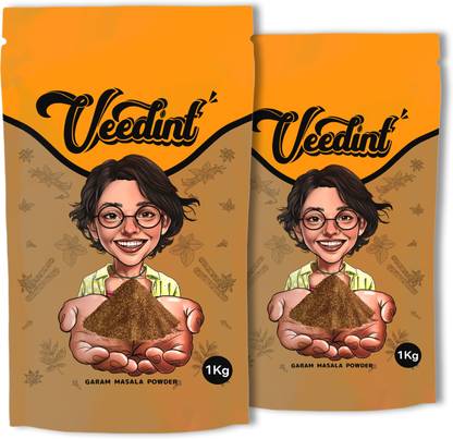 Veedint Garam Masala, 2 kg Spice Blend, Natural, No Added Colour, Refill Foil Bag,