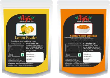 AGRA MASALA UDHYOG Lemon Powder | Cheddar Cheese Seasoning