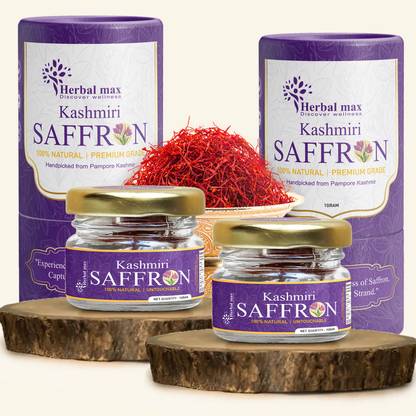 Herbal max Kashmiri Saffron/ Kesar 100% Natural & Certified High Quality A++ Grade