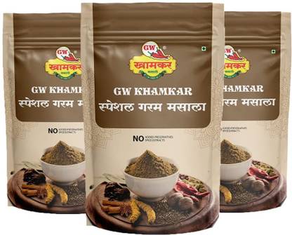 GW Khamkar Special Garam Masala/Powder/Spices, Homemade Masala, 185grams Pack of 3.