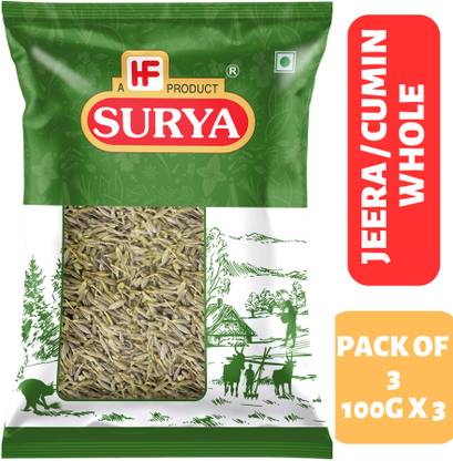 Surya 300gm CUMIN WHOLE (JEERA WHOLE) (Pack of 3; 100gm each)