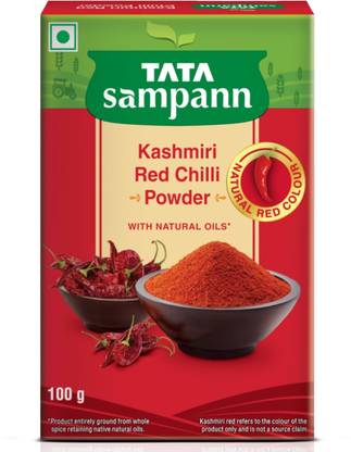 Tata Sampann Kashmiri Red Chilli Powder with Natural Oils, Natural Red Colour