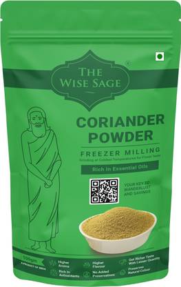 The Wise Sage Coriander Powder, 100% Natural, No Added Colour & Preservatives | Dhaniya Powder
