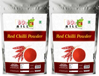 90's MILL Spicy Red Chilly Powder/Red Chilli Powder/Hot Lal/Laal Mirchi Ka Powder-80Gx2Pk