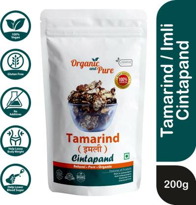 Organic and Pure Tamarind (Imli Seedless), Cintapandu Dried 100% Organic