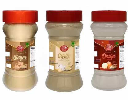 Kings ONION - GINGER - GARLIC POWDER FOR SUPPORT ALL COOKING ITEM 100X3 = 300 GRM