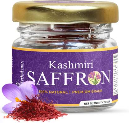 Herbal max Kashmiri Saffron - 100% Natural, Hand-picked Mongra Kesar for wellness