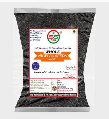 SS520 Kalonji Seeds 200g. Organic Black Nigella Seed For Hair Growth
