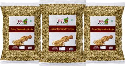 90's MILL Dhania Whole Coriander||Sabut Dhania / Dhaniya Seed||Coriander Seeds-980Gx3Pk