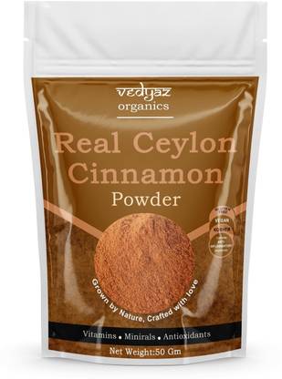 Vedyaz Organic Real Ceylon Cinnamon powder -50GM-100% NATURAL ORGANIC DALCHINI