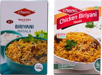 Aruna Combo of A1-Biryani Masala & Q & E Chicken Biriyani Masala