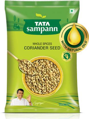 Tata Sampann Coriander Seed (Dhaniya), Whole Spices, Natural Oils*, Rich Aroma,
