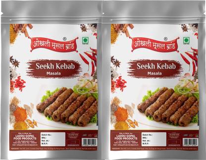 okhli musal brand Lucknow Meat Mutton Seekh Kebab Masala/Lamb/Beef/Skewers (pack of 2x 980gm)