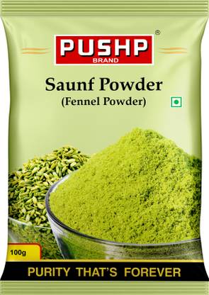 Pushp Brand Saunf / Fennel Powder | Soothing Spice for Sabzi, Drinks, Herbal Tea & Sweets
