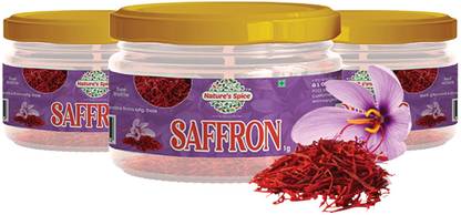 Nature's Spice Kashmiri Saffron / Kesar - 3 Grams (Original Saffron Threads)