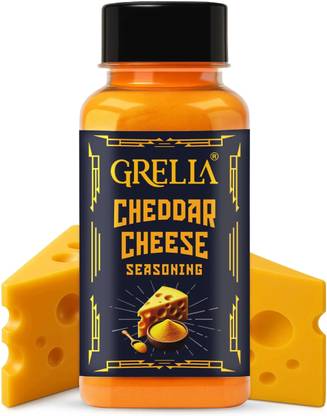 GRELLA Cheddar Cheese Seasoning Powder (125 grams) for Popcorn, Nachos, Pasta, Fries