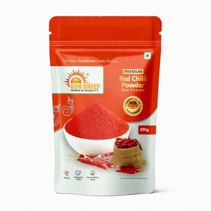 Sun Dheep Products Premium Red Chilli Powder | Pure & Natural | Andhra-Style Hot Spice