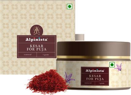 Alpinista Kesar for Pooja | Saffron Original 1g | 100% Pure Kumkuma Puvvu For Pregnancy