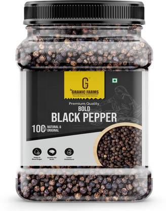Granic Farms Bold Black Pepper | Kali Mirch Whole| Rich In Antioxidants| Black Pepper