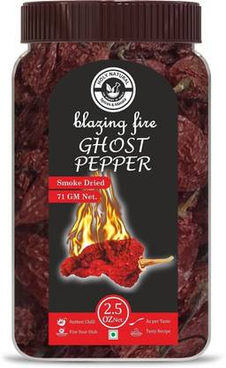 Holy Natural Bhut Jolokia Chilli whole- 71 gm/ 2.5 Oz, Ghost pepper pod