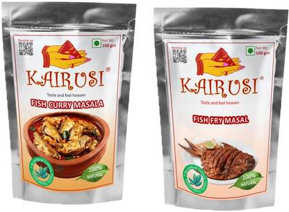 KAIRUSI Combo Pack Fish Curry Masala and Fish Fry Masala