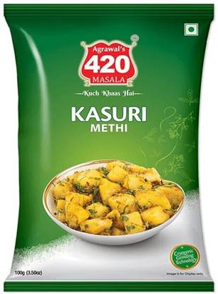 agrawal's 420 Kasuri Methi 100GM | Dried Fenugreek Leaves for Flavor