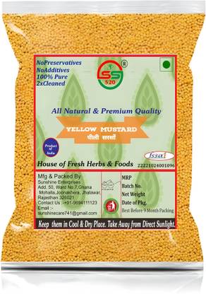 SS520 Organic Yellow Mustard Seeds 100g. Pili Sarson For Pickles & Cooking