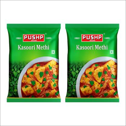 Pushp Brand Organic Kasuri Methi Dried Fenugreek Leaves for Dal, Paneer, Sabzi,Kasoori methi