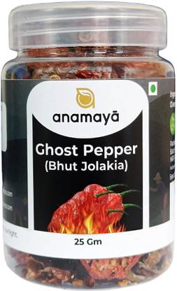 Anamaya Bhut Jolokia Sabut | Ghost Pepper Whole | Oven Dried | Nagaland | 100% Authentic