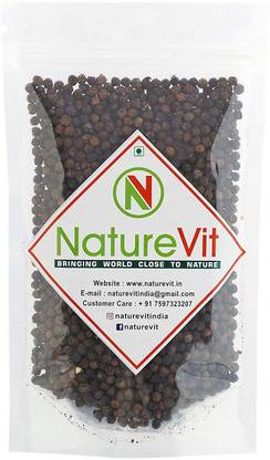 Nature Vit Black Pepper - 400g | Black Pepper Whole | Kali Mirch (Bold)