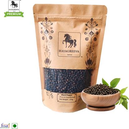Hayagreeva spices Whole black pepper Premium |Kali mirch | Farm Fresh|Pure &Unpolished |Aroma rich