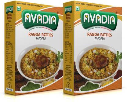 AVADIA RAGDA PATTIES MASALA | SPICE BLEND MIX |100 g x2 | PACK OF 2 |