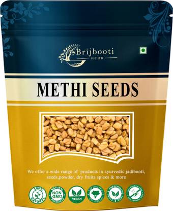 BrijBooti Methi Seed (100 Gm) | Fenugreek Seeds | Whole Methi Dana Seeds | Indian Spices