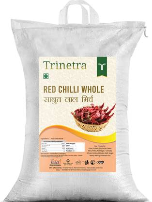 त्रिनेत्र Lal Mirch Sabut / Red Chilli Whole 1Kg Pack
