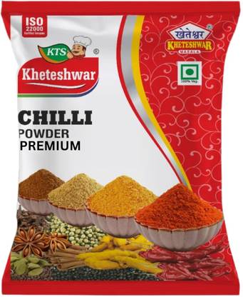 KHETESHWAR Premium Red Chilli Powder | Hand Ground | Preservative Free (1Kg)
