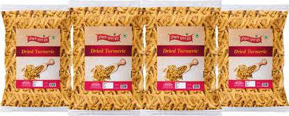 okhli musal brand Sangli Ambe Whole Turmeric||Sabut Haldi||Haldi Gatiya||Gundu Manjal-80Gx4Pk