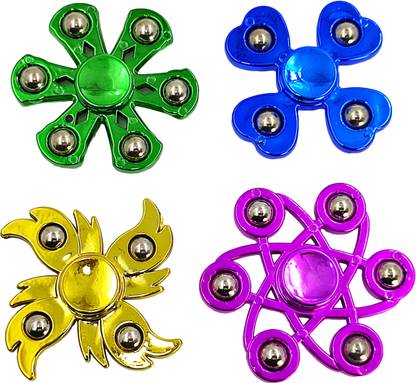 Humaira Metal Mini Spinner - Engaging Toy for Kids with High Speed Action (Pack of 4)