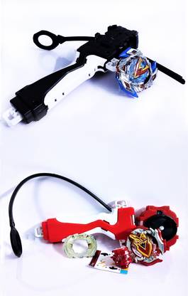 Turners Spinning Battle Tops Red Attack and Blue Defense Beyblade Burst (Full Pack of 2)