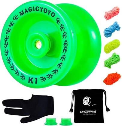 MAGICYOYO K1 Responsive yoyo Ball, Glow in The Dark yoyo with 5 Strings+Glove+yoyo Bag