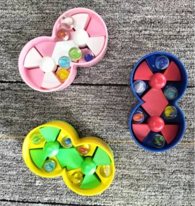 Sawkirp darshraj Hot Push Game 6 Marbles Ball Fan Decompression Sensory gyro Toy Puzzle